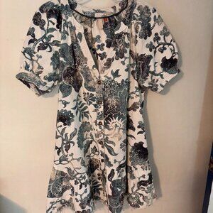 Pilcro Anthropolgie Dress Blue Floral